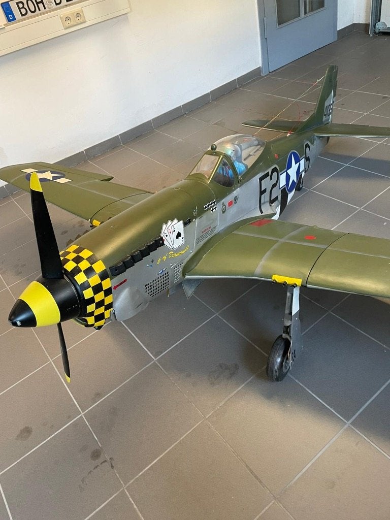 Nick Ziroli P-51 Mustang (Giant Scale) | MVVS 80 cc- Project, Ophalen, Gebruikt, Benzine