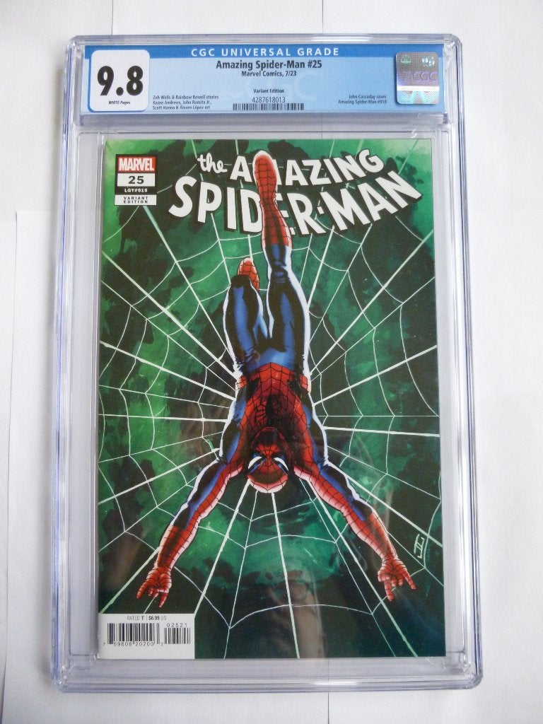 MARVEL ''SPIDERMAN#25"CASSADAY COVER CGC GRADED 9.8 UIT 2023, Eén comic, Amerika, Marvel Comics, Nieuw