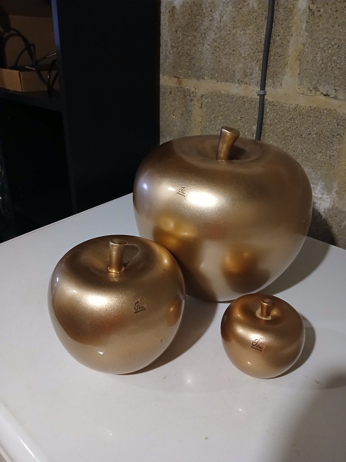 Rosé kleurige decoratie appels van het merk J-Line, Maison & Meubles, Accessoires pour la Maison | Autre, Enlèvement, Comme neuf