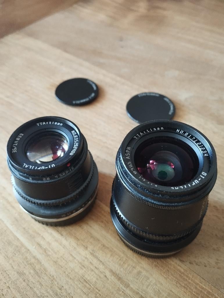 Vds 2 superbes objectifs manuels TTARTISAN 17mm/35mm (FUJI), Enlèvement, Comme neuf, Objectif grand angle