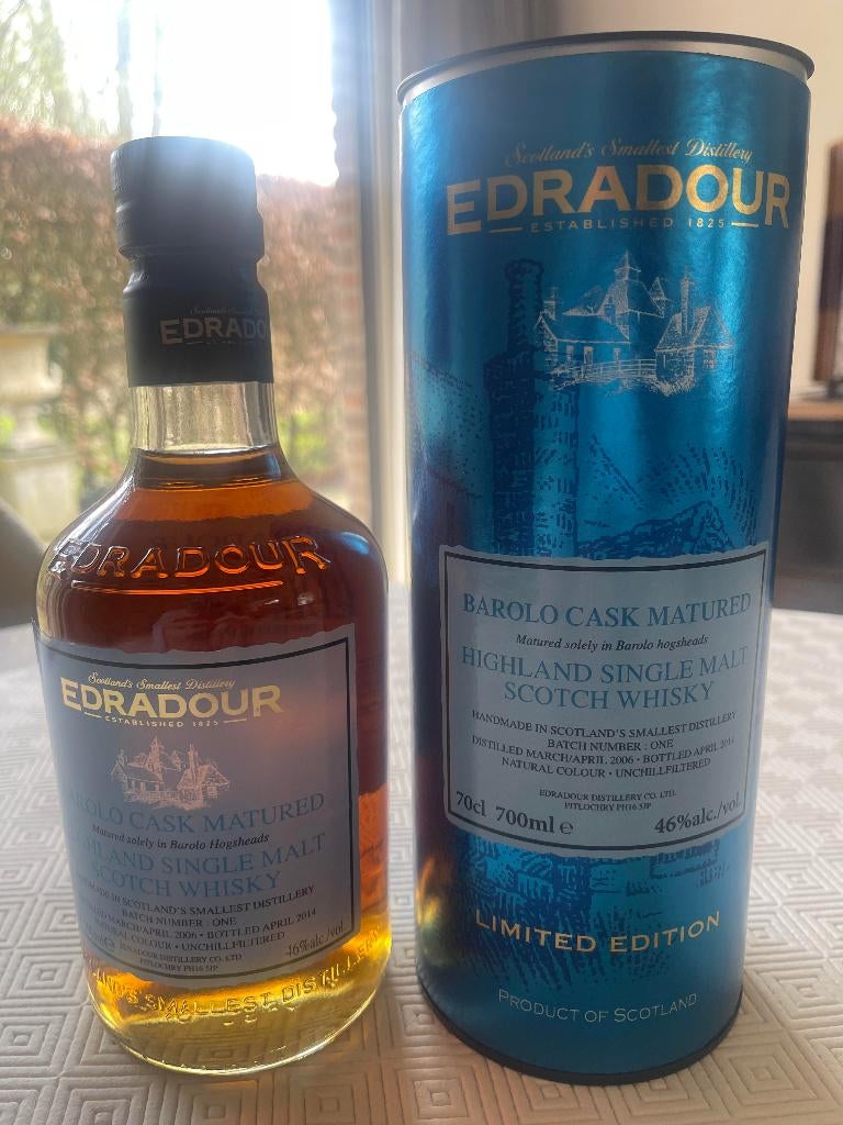 Edradour Barolo cask matured 2006 Limited Edition, Verzamelen, Wijnen, Zo goed als nieuw, Overige typen, Overige gebieden, Ophalen