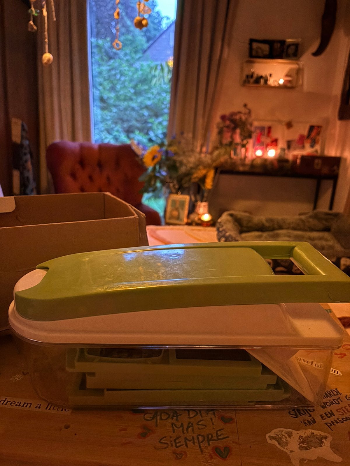 Mandoline, Huis en Inrichting, Ophalen, Kunststof, Zo goed als nieuw, Groen