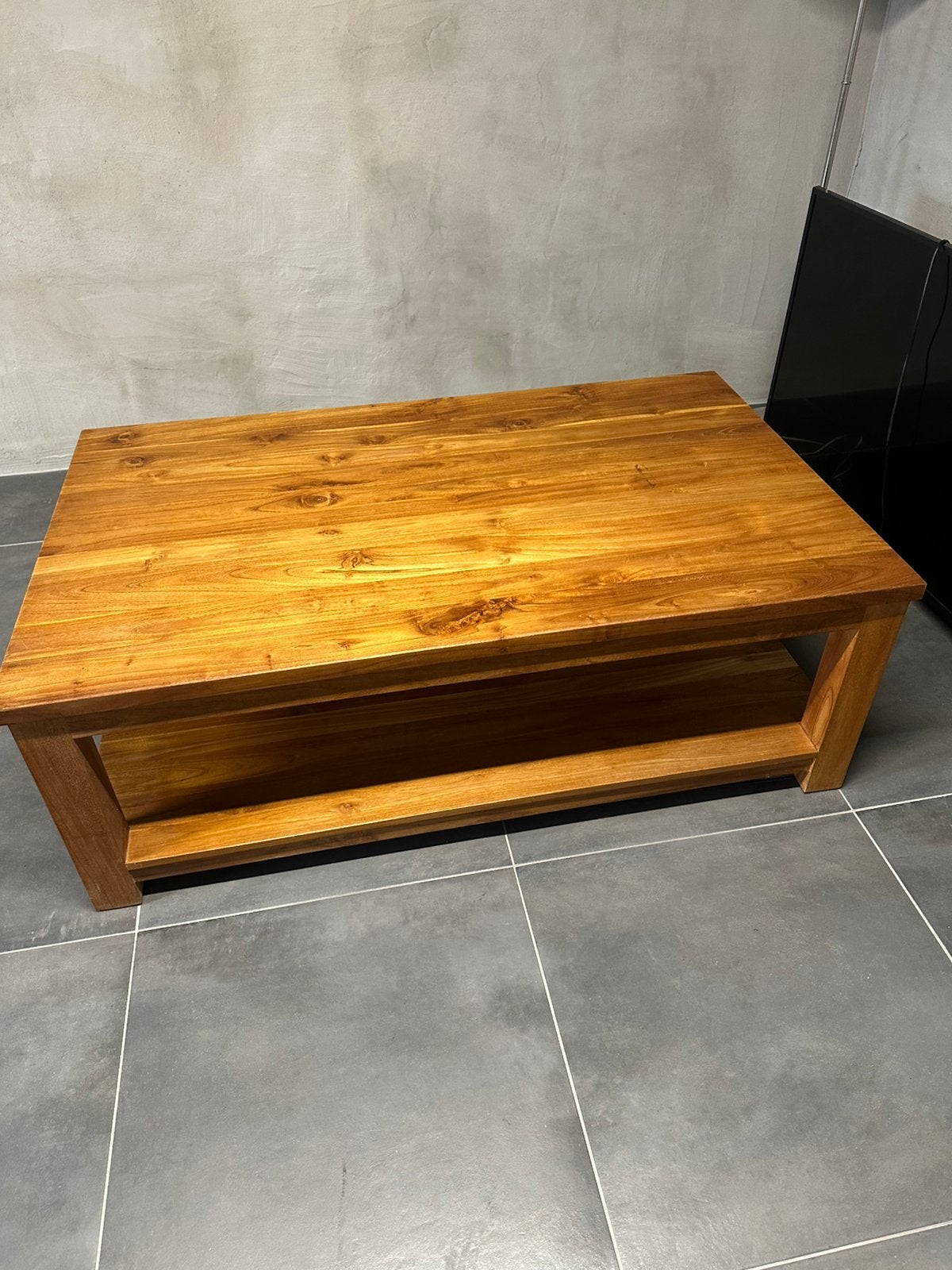 Table basse en teck massif, Maison & Meubles, Enlèvement, Comme neuf, Teck