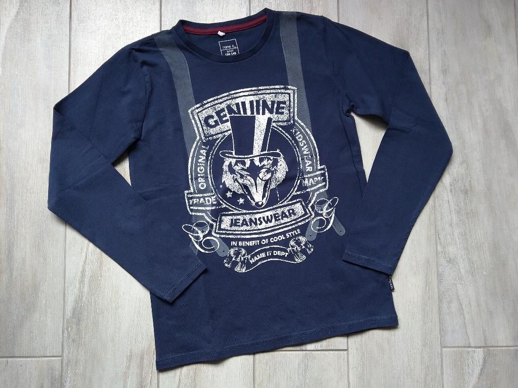 ★ M134/140 - Longsleeve, Kinderen en Baby's, Kinderkleding | Maat 134, Name it, Ophalen of Verzenden, Zo goed als nieuw, Shirt of Longsleeve