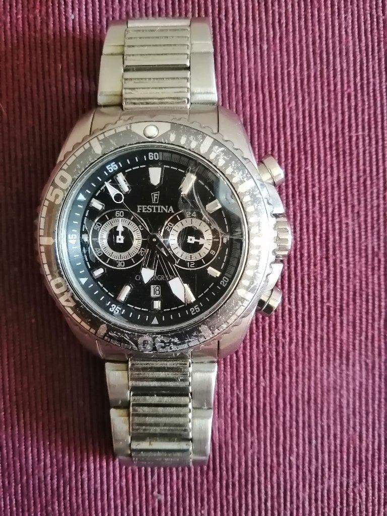 Montre homme Festina Chronographe modèle F16564, Envoi, Acier, Montre-bracelet, Acier