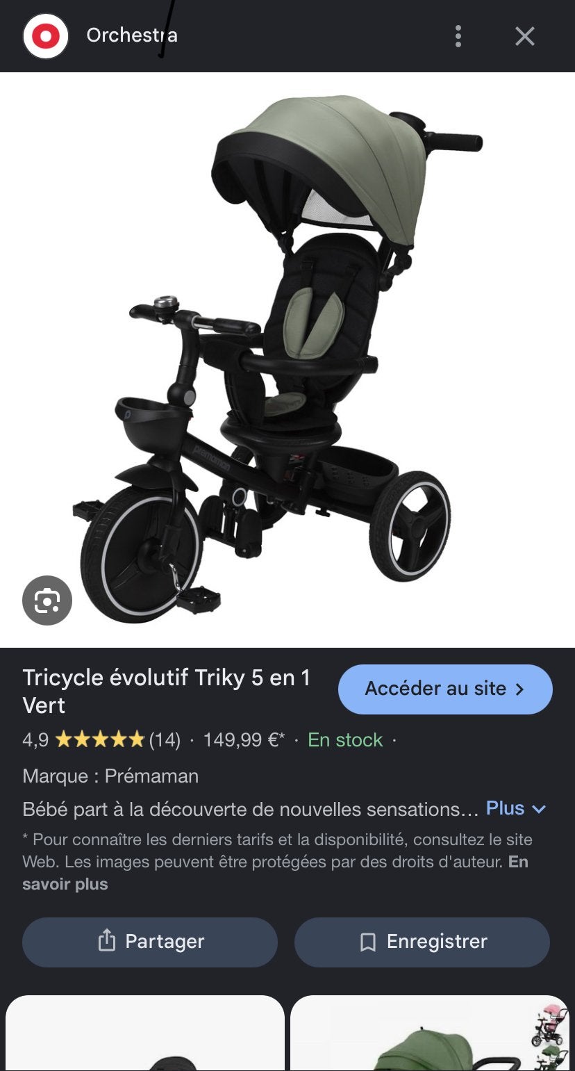 Driewieler uitschuifbare kinderwagen 5 in 1 keer gebruikt, Fietsen en Brommers, Ophalen, Zo goed als nieuw