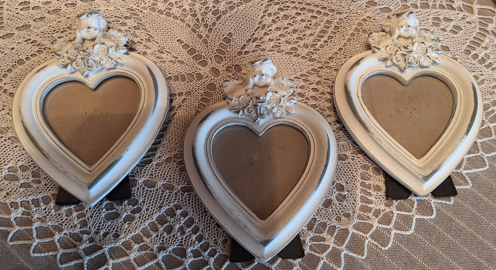 3 Stenen hartjes kadertjes 10€, Ophalen of Verzenden