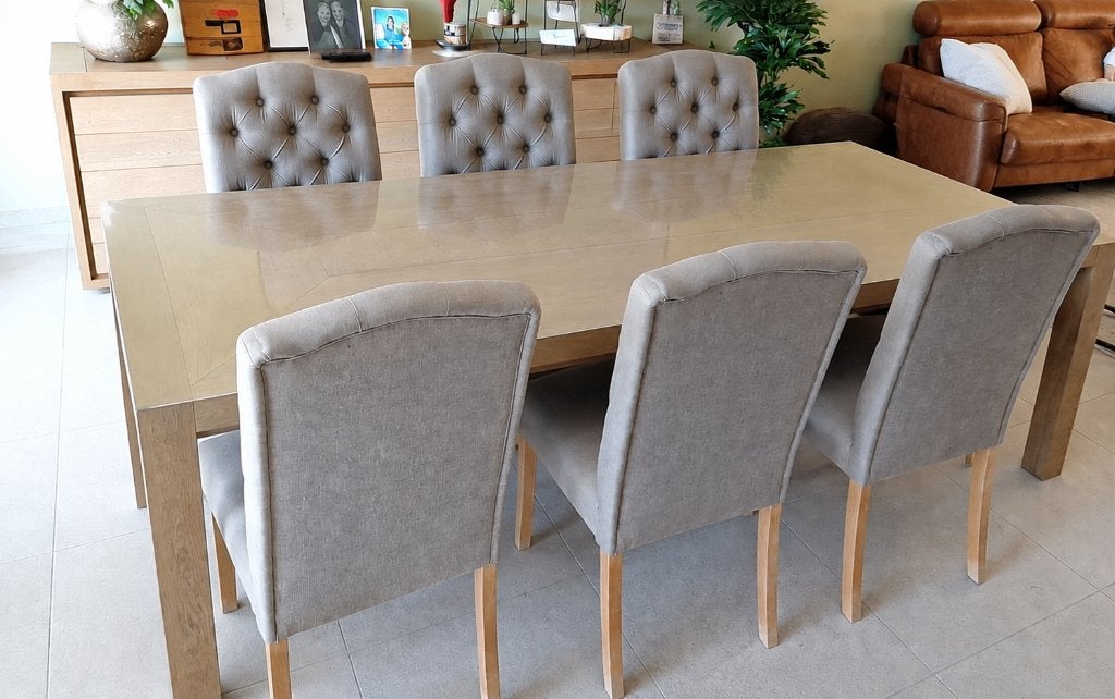 6 eetkamerstoelen, Ophalen, Hout, Grijs, Vijf, Zes of meer stoelen