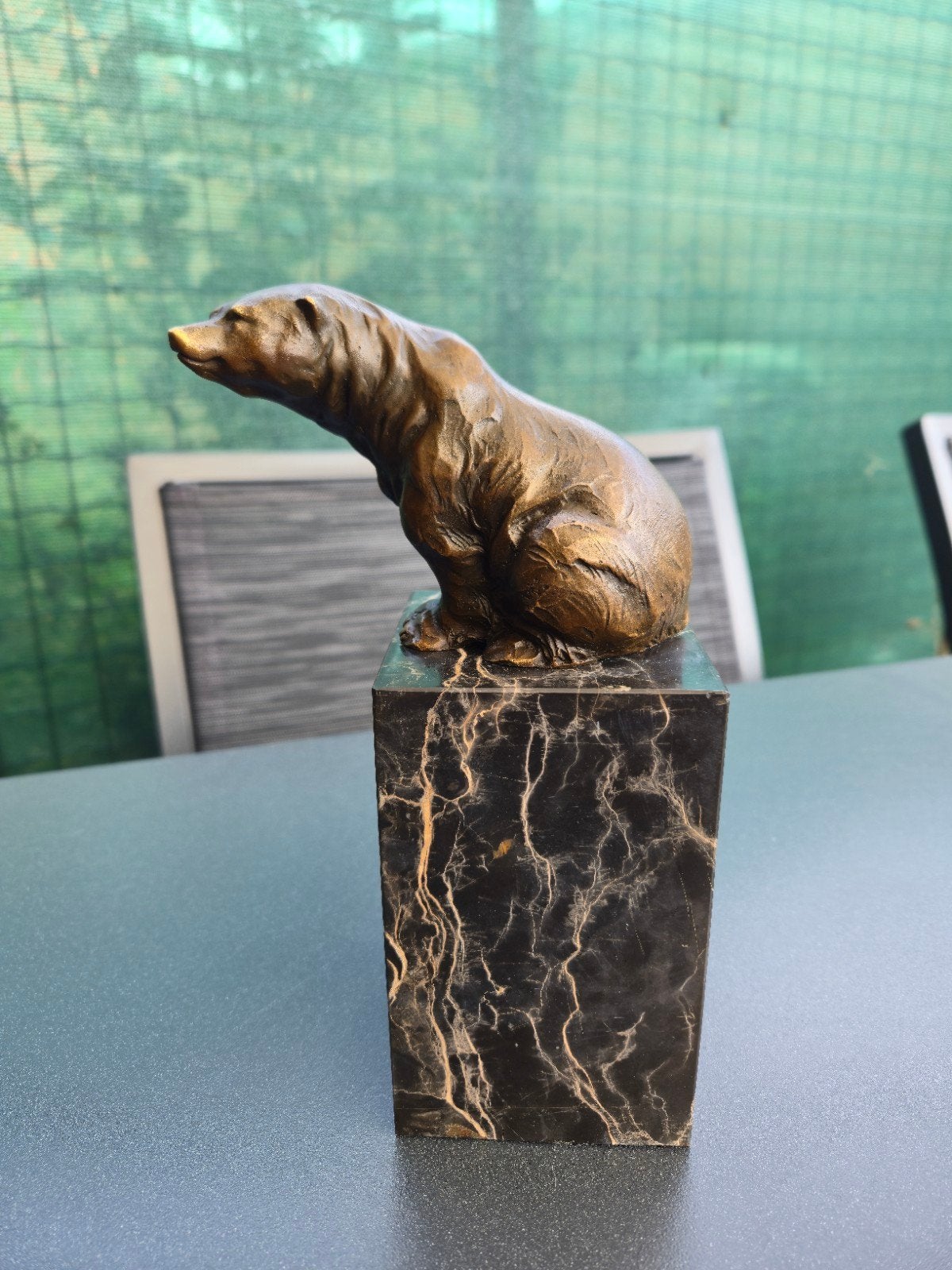 bronzen beeldje ijsbeer gemerkt + gieterij stempel, Ophalen