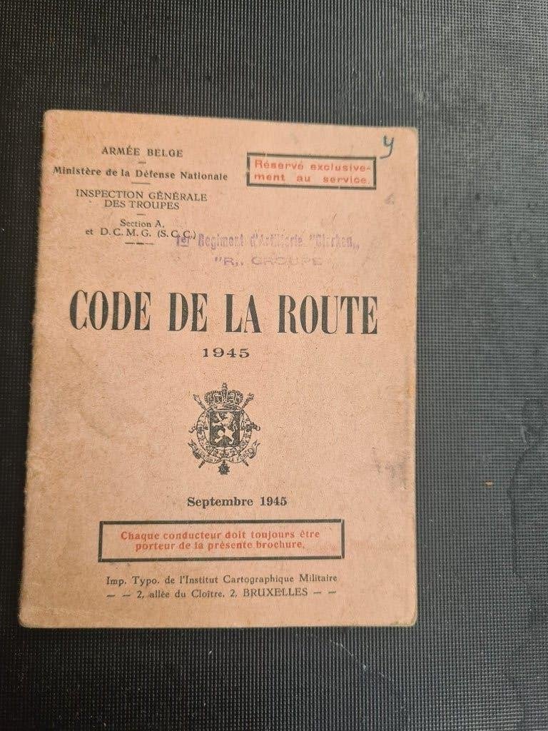 Verkeerscode van het Belgische leger 1945, Verzamelen, Ophalen of Verzenden