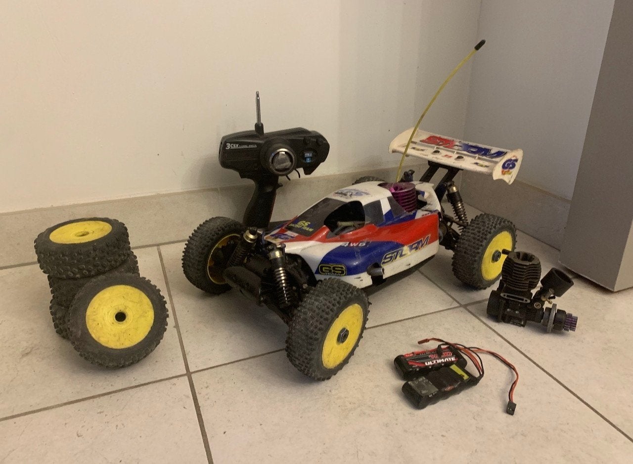 RC Nitro Lot, Gebruikt, Auto offroad, Ophalen of Verzenden, Schaal 1:8