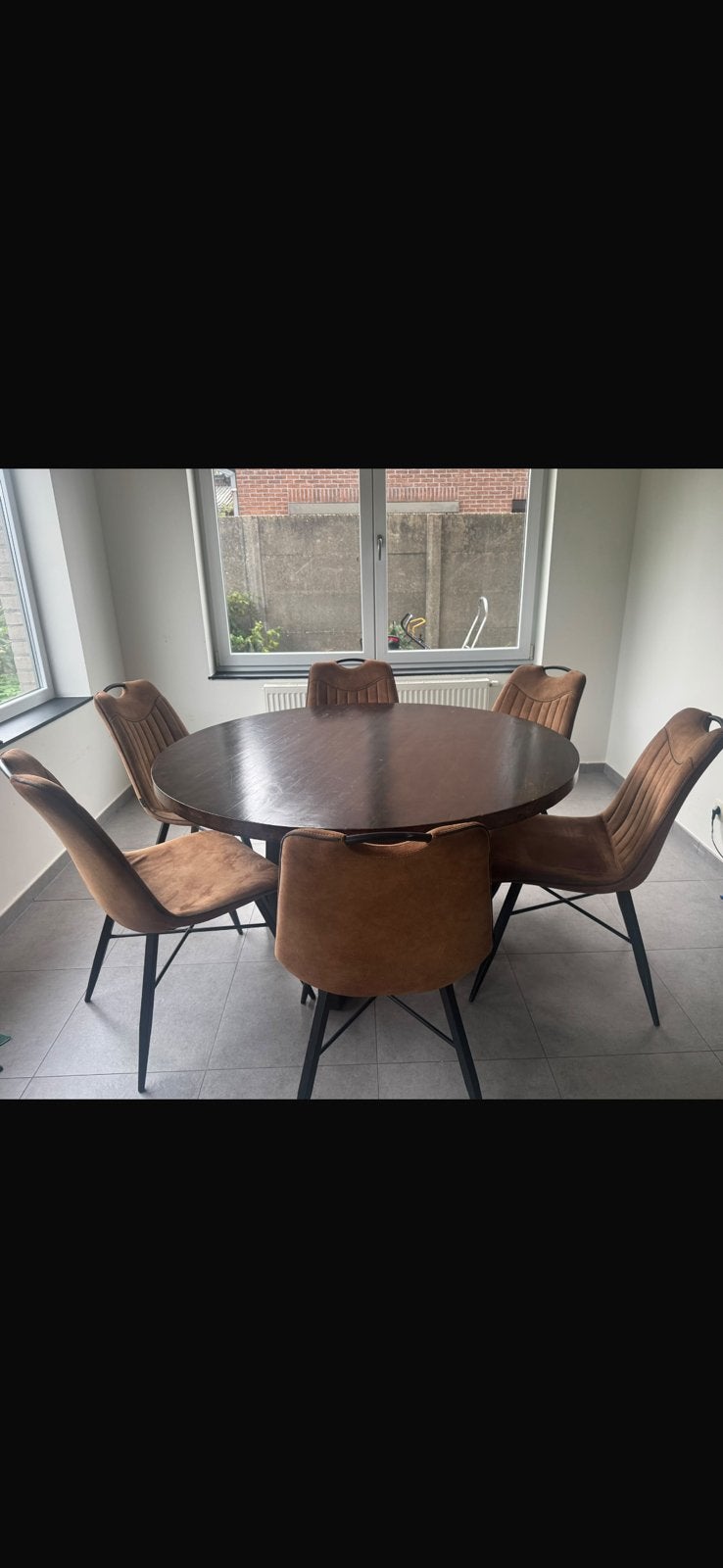 Eettafel met 6 stoelen, Ophalen, Gebruikt