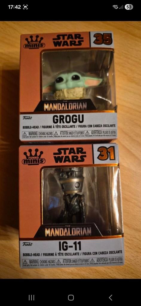Funko minis star wars the mandalorian, Ophalen of Verzenden, Nieuw, Actiefiguurtje