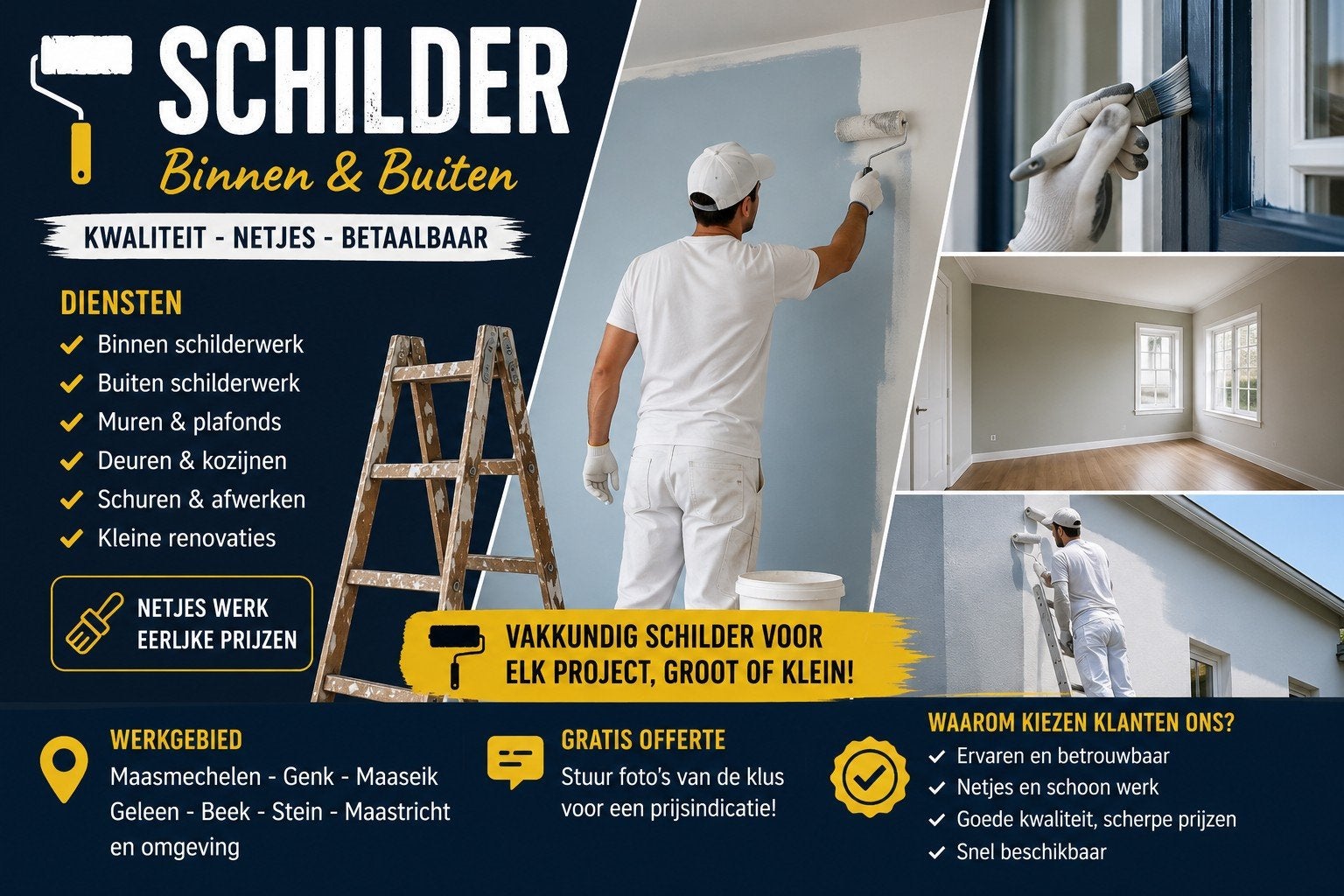 Ervaren schilder beschikbaar voor particulier werk