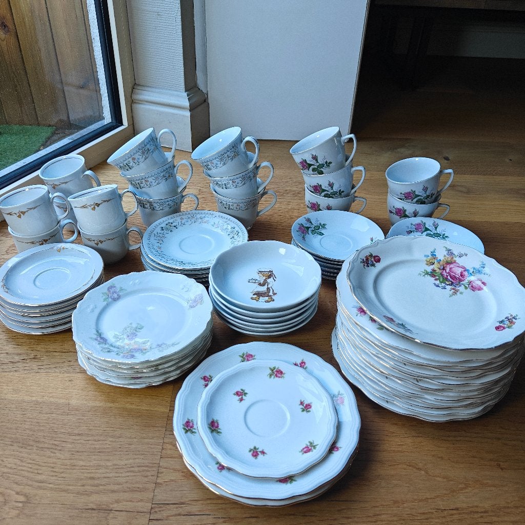 Diverse vintage servies, Huis en Inrichting, Ophalen, Gebruikt, Vintage