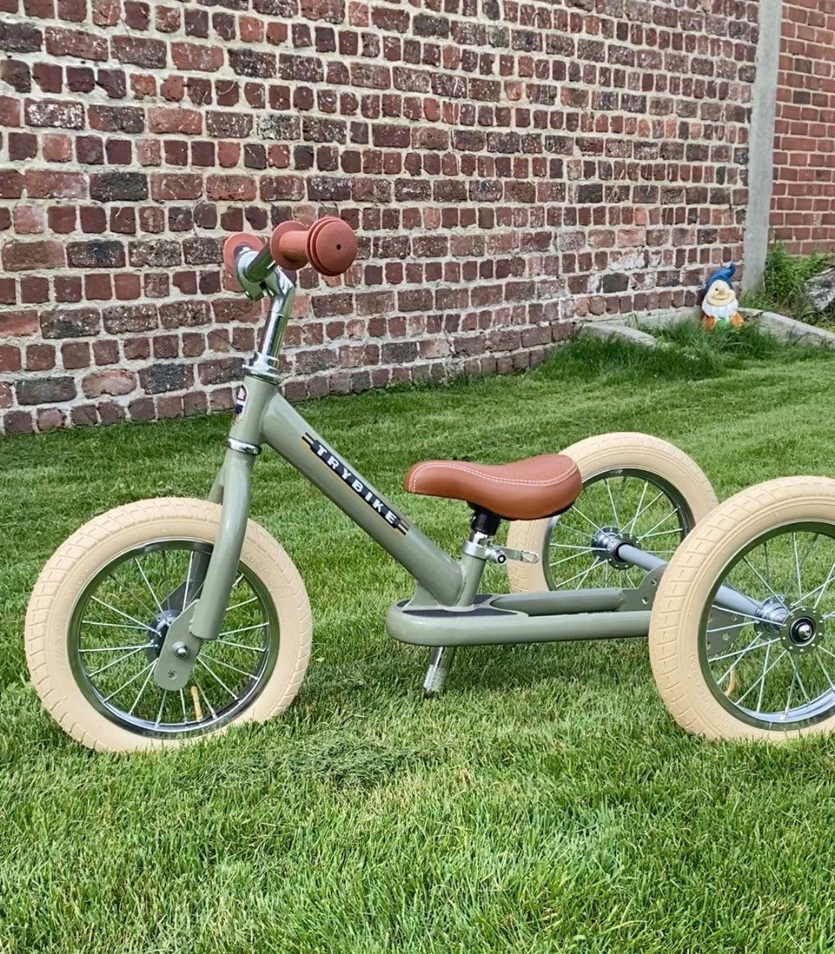 Trybike Steel 2-in-1 Loopfiets Vintage Groen (3 > 2 wielen), Ophalen, Zo goed als nieuw, Loopfiets