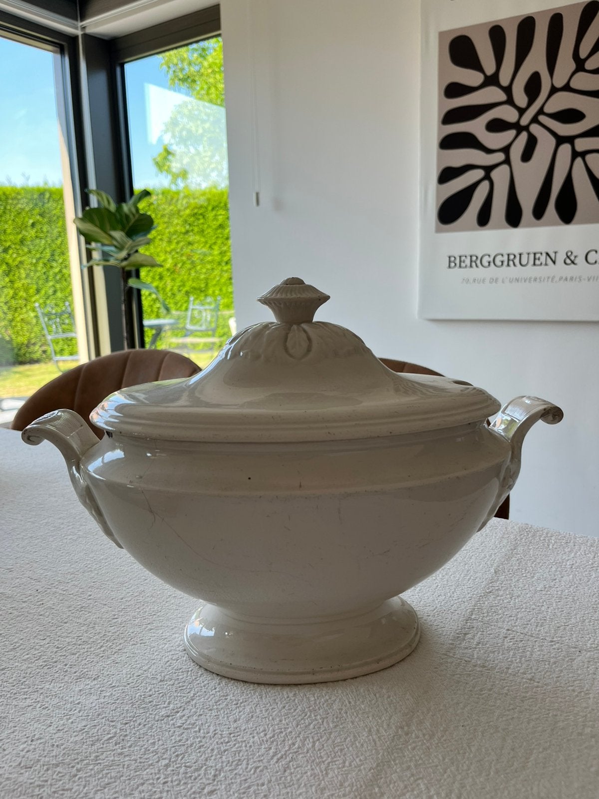 vintage witte terrine met deksel, Ophalen