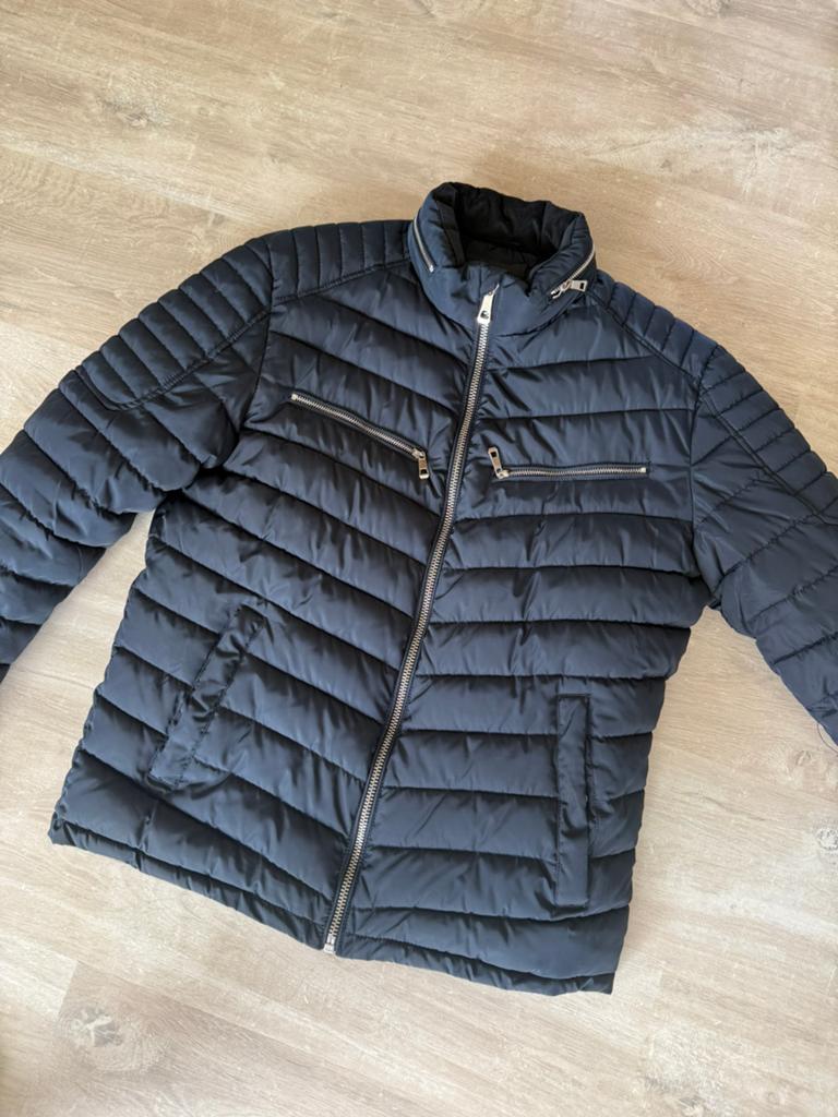 Heren winterjas, Ophalen, Zo goed als nieuw, Maat 56/58 (XL), Blauw
