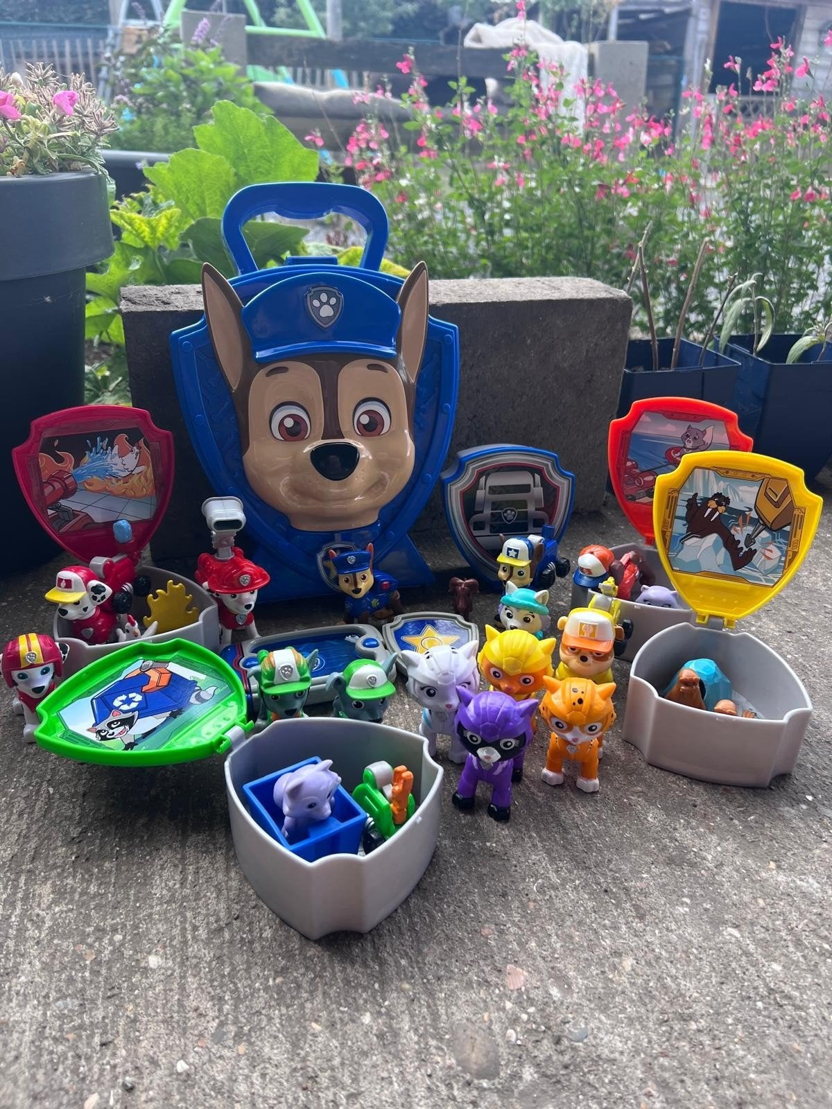 Paw patrol koffertjes, Ophalen