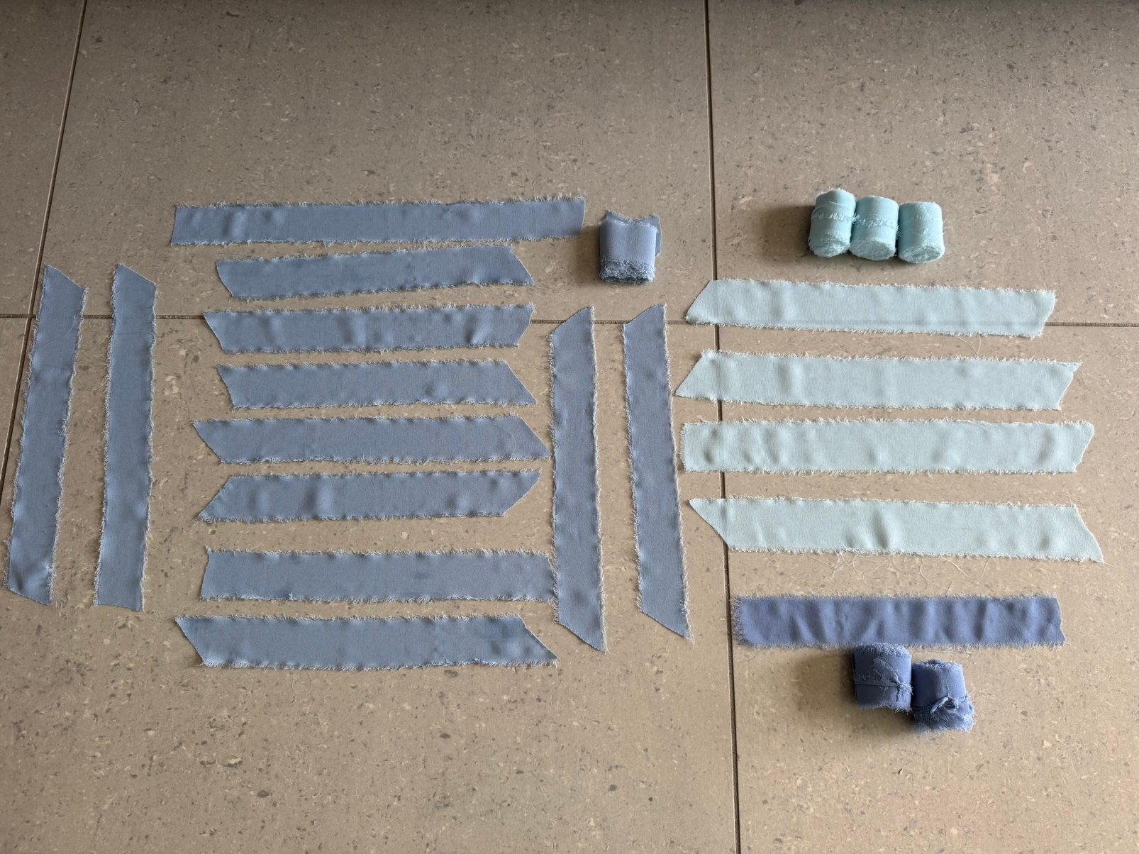 Blauwe linten - servetten ringen - babyborrel - babyshower, Ophalen, Zo goed als nieuw