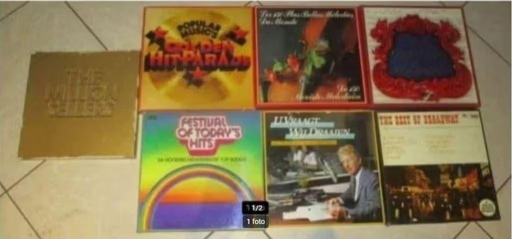 58 Prima Verzamel LP's in 7 boxen, Boxset, Ophalen of Verzenden, Zo goed als nieuw