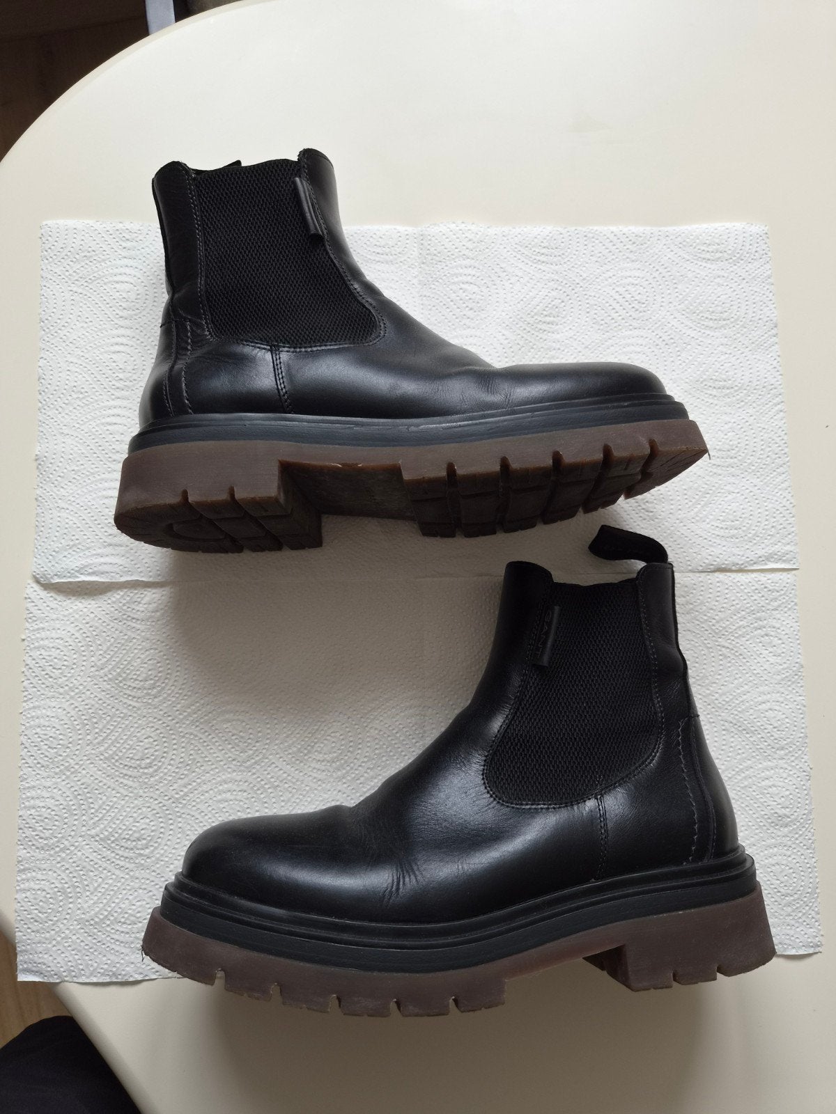 GANT zwarte Chelsea-laarzen voor heren, maat 43, zool, Zwart, Boots, Ophalen of Verzenden, Zo goed als nieuw