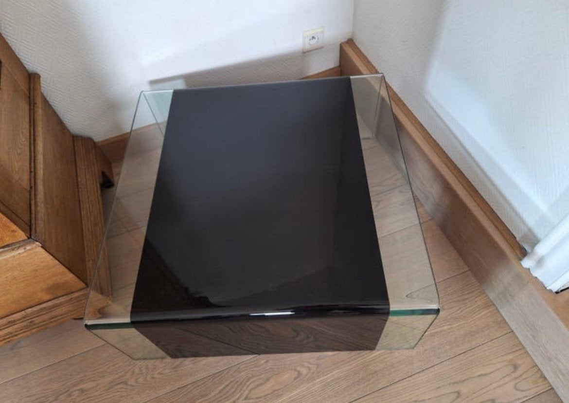 Glazen salontafel, Huis en Inrichting, Ophalen, Zo goed als nieuw, Glas