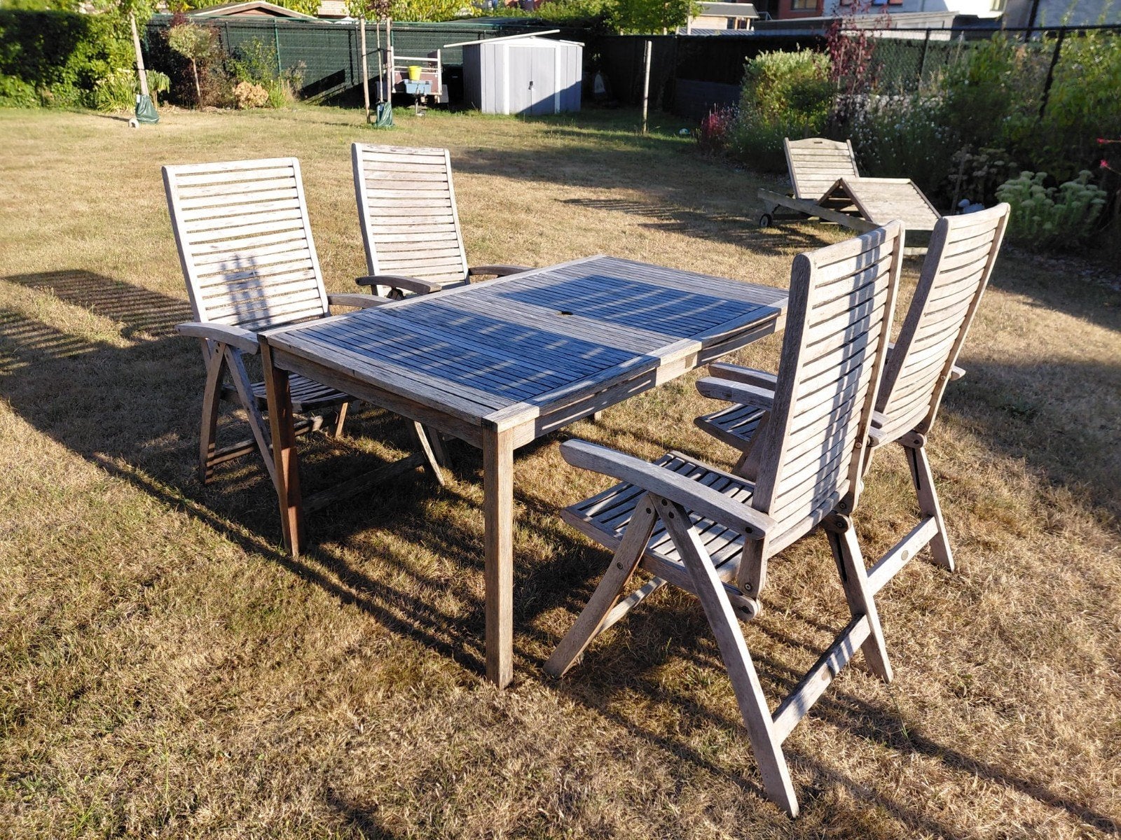 Complete Teakhouten Tuinset – Oxford Collection, 4 zitplaatsen, Gebruikt, Teakhout, Ophalen of Verzenden