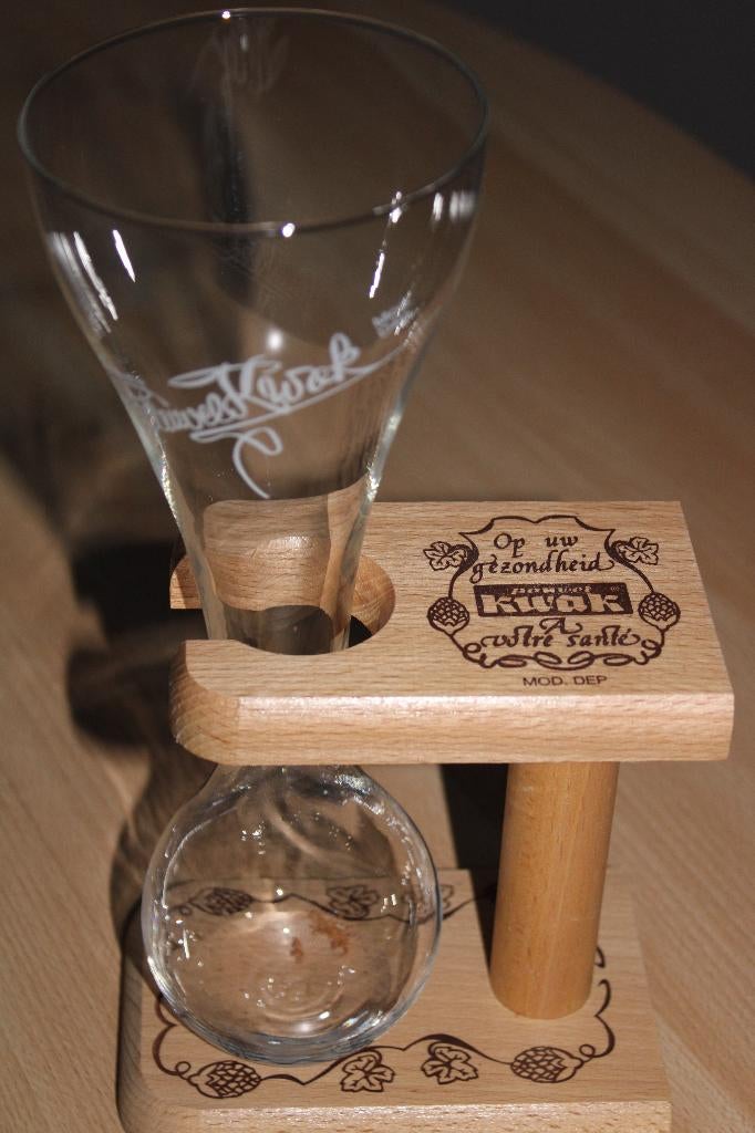 Verre Kwak Pauwel sur support., Enlèvement ou Envoi, Comme neuf, Verre ou Verres, Autres marques