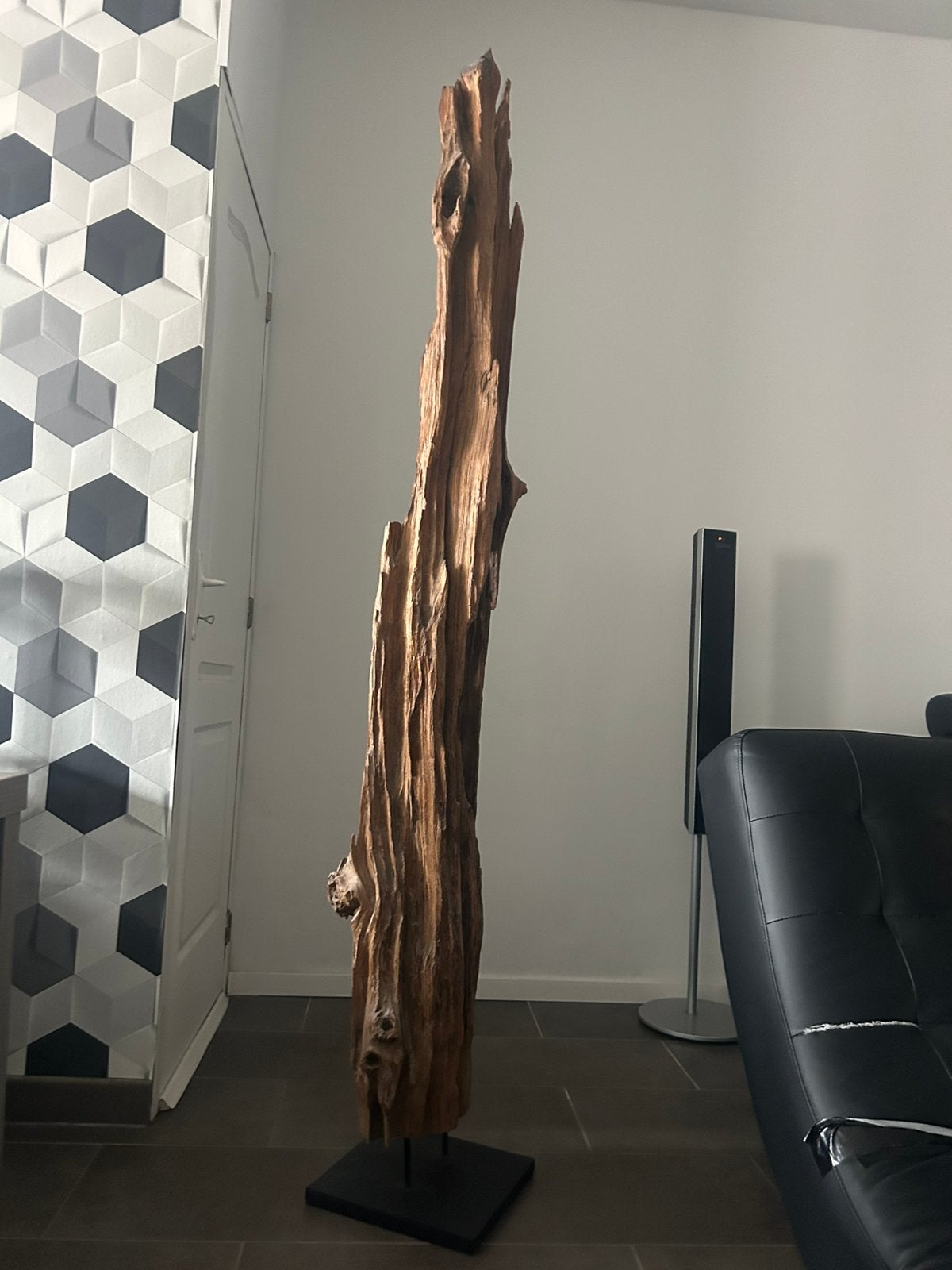 : Sculptuur van drijfhout/dood hout (2 m) op basis, Ophalen, Houtsnijwerk, Meer dan 2 meter, Op sokkel