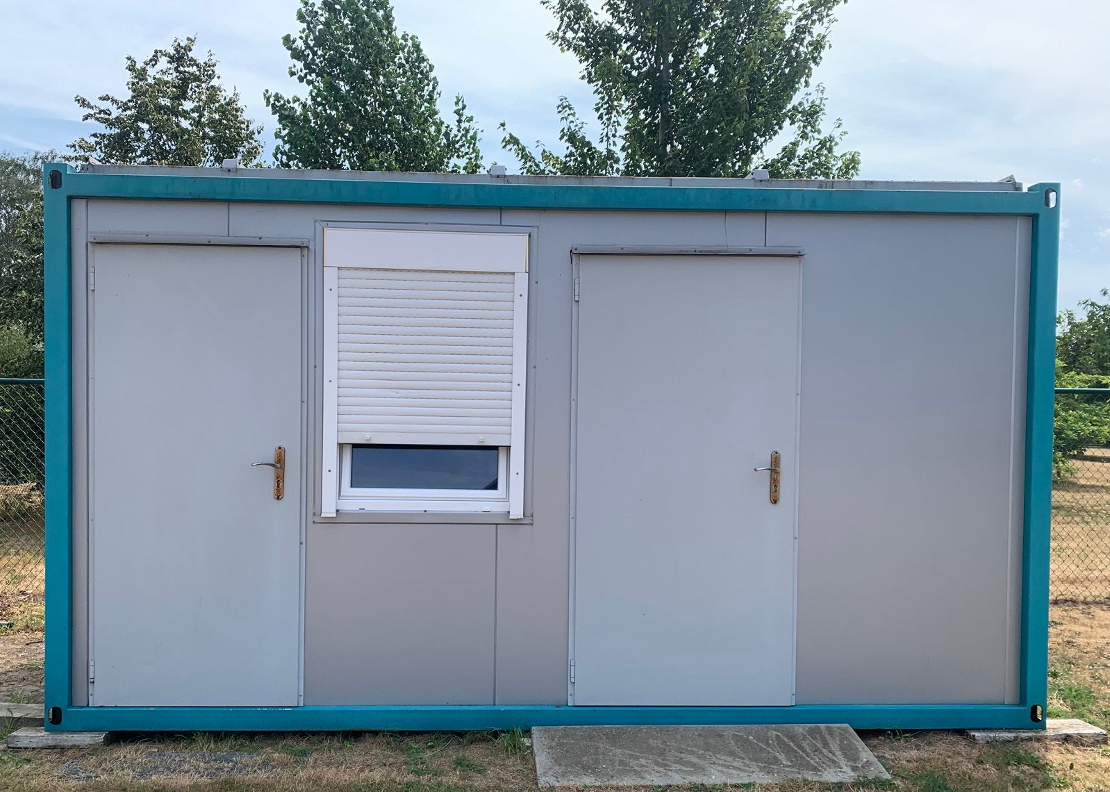 Bureelunit 2,4m x 4,5m in goede staat, Enlèvement
