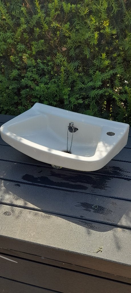 Lavabo jaren 60, Doe-het-zelf en Bouw, Ophalen, Gebruikt, Chroom, Toilet