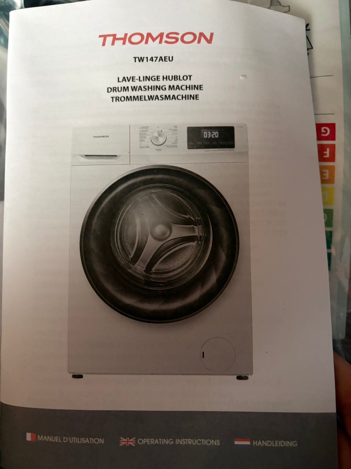 Wasmachine Thomson TW147AEU, Elektronische apparatuur, Ophalen, Zo goed als nieuw