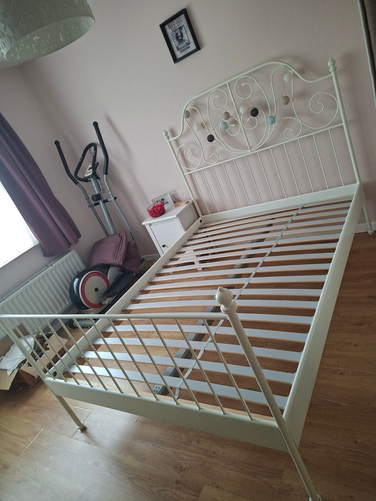 Lit 140x200 Ikea, Ophalen, Wit, Tweepersoons, 140 cm