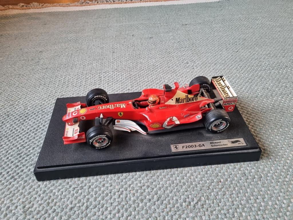 Hot wheels mattel f1 Michael schumacher kampioen 2003 1/18, Verzenden, Gebruikt, Formule 1