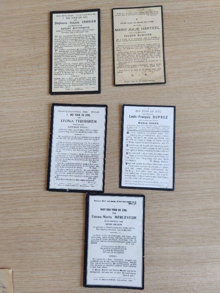 doodsprentjes van 1920 tot 1929, Ophalen of Verzenden, Bidprentje