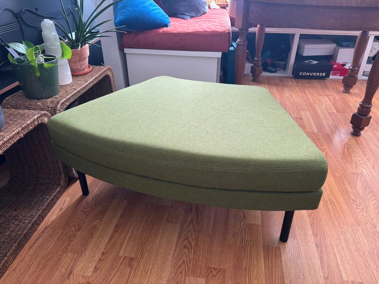 Pouf vert, Enlèvement, Utilisé