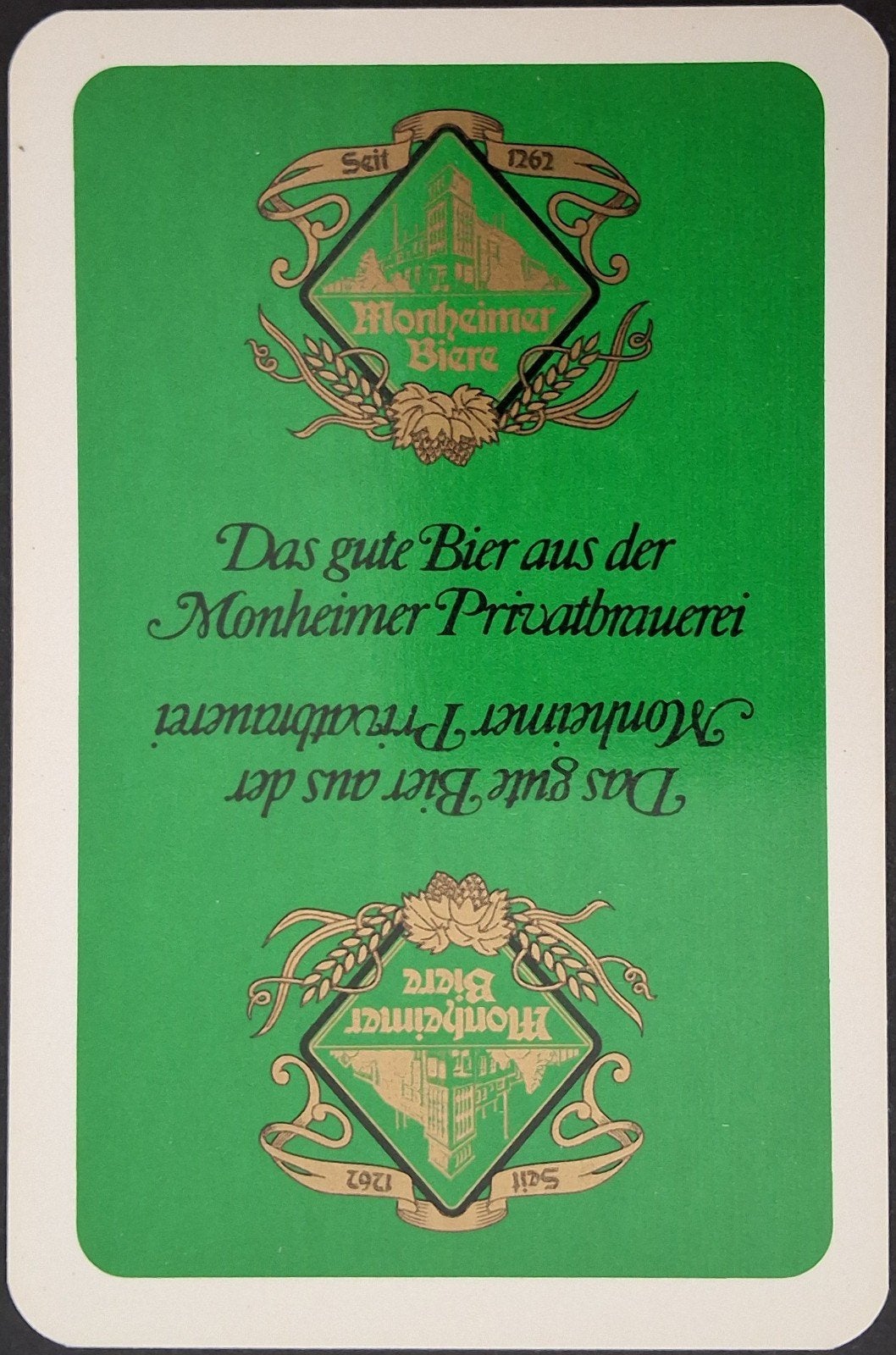 1 Speelkaart  Monheimer bier, Ophalen of Verzenden