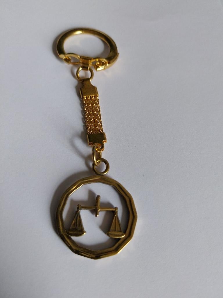 SUPERBE VINTAGE PORTE -CLES MAçONNIQUE PLAQUE OR, Enlèvement ou Envoi, Autres matériaux, Autres types, Doré