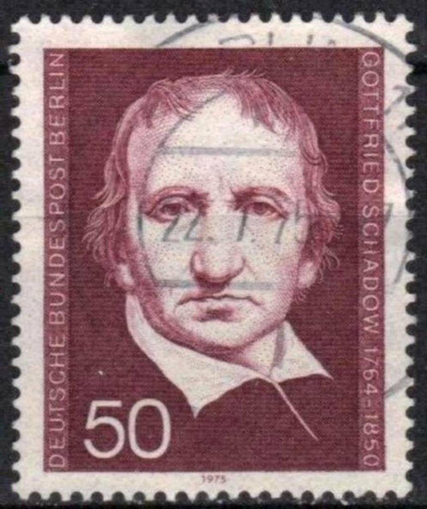 Allemagne Berlin 1975 - Yvert 446 - Johann G. Schadow (ST), Envoi, Affranchi