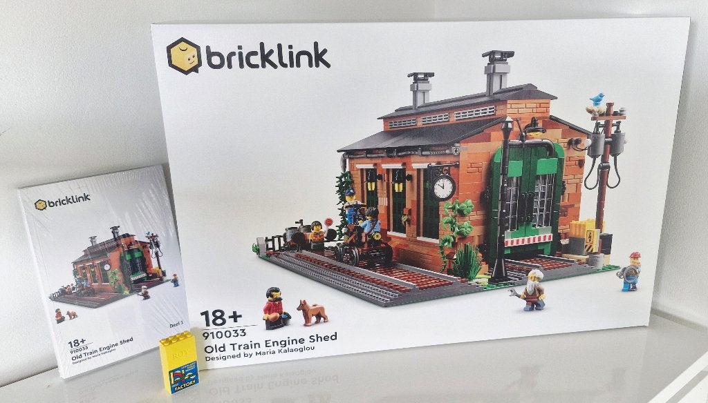 Lego 910033 Bricklink Ancien hangar à machines de train, Neuf, Lego, Ensemble complet, Complet