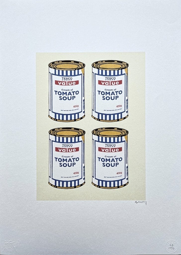 Banksy - Boîtes à soupe TESCO Value, Avec certificat d'authenticité, Enlèvement ou Envoi, Lithographie