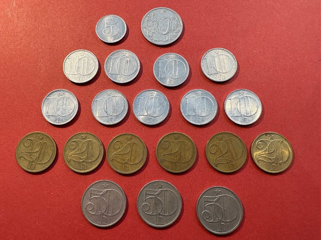 Tchécoslovaquie  - lot de 20 pièces (5-50 haleru)  (#225#), Enlèvement ou Envoi, Autres pays, Série