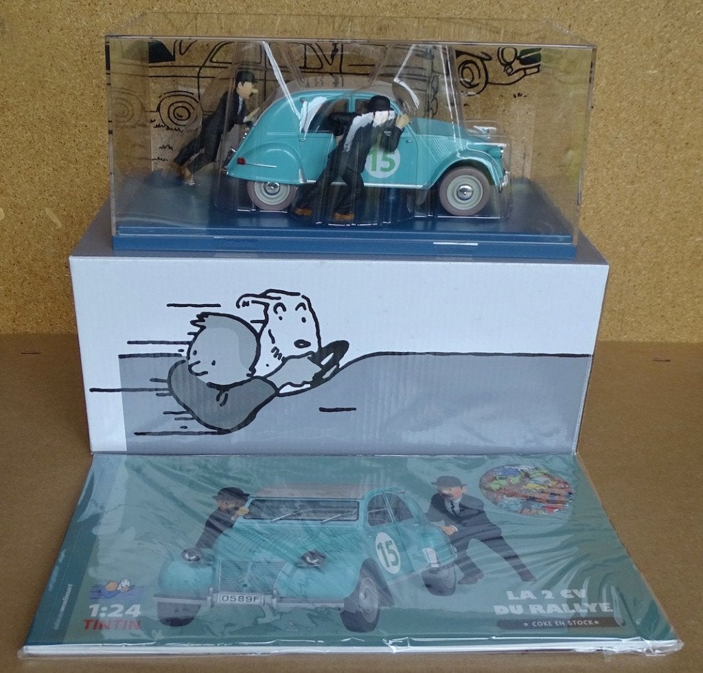 Tintin la 2 CV du rallye 1/24 (2021), Collections, Enlèvement ou Envoi, Tintin, Neuf, Statue ou Figurine