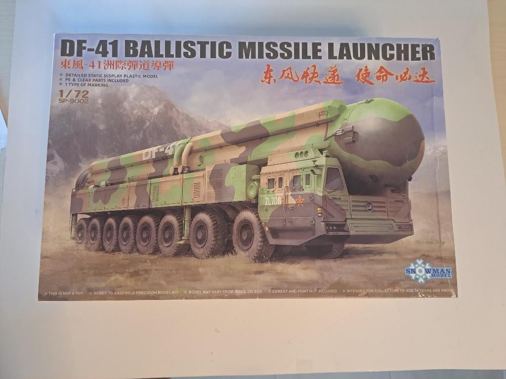 Snowman Model | No. SP-9002 | 1:72 - DF-41 Ballistic Missile, Hobby & Loisirs créatifs, Modélisme | Voitures & Véhicules, Neuf