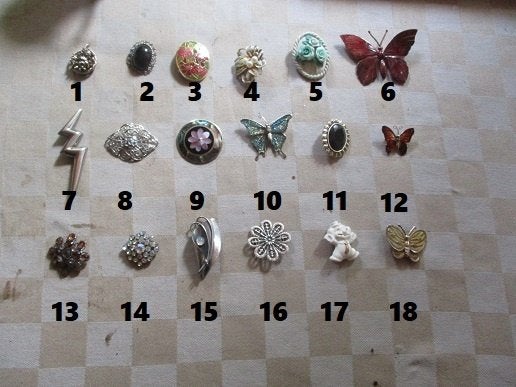 18 bijoux anciens, broches et épingles, anciens, Bijoux, Sacs & Beauté, Bijoux anciens, Enlèvement ou Envoi, Broche