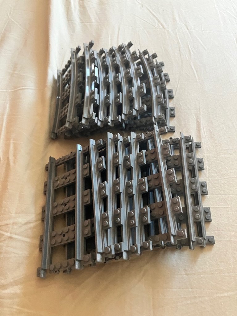 Lego treinsporen 10 recht - 10 bocht, Ophalen of Verzenden, Lego