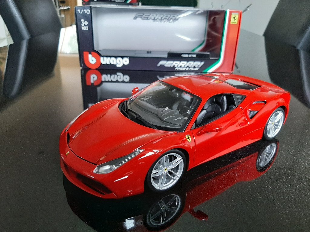 Ferrari 488 GTB Bburago 1:18, Ophalen of Verzenden, Zo goed als nieuw, Burago