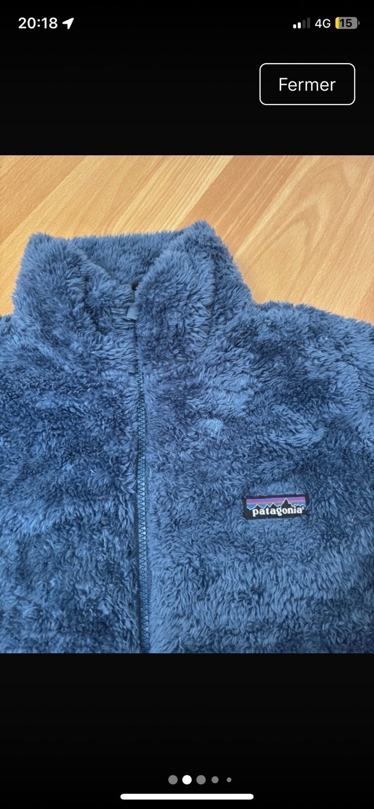 Patagonia blauwe vintage Polar vestjas, Ophalen, Zo goed als nieuw, Blauw
