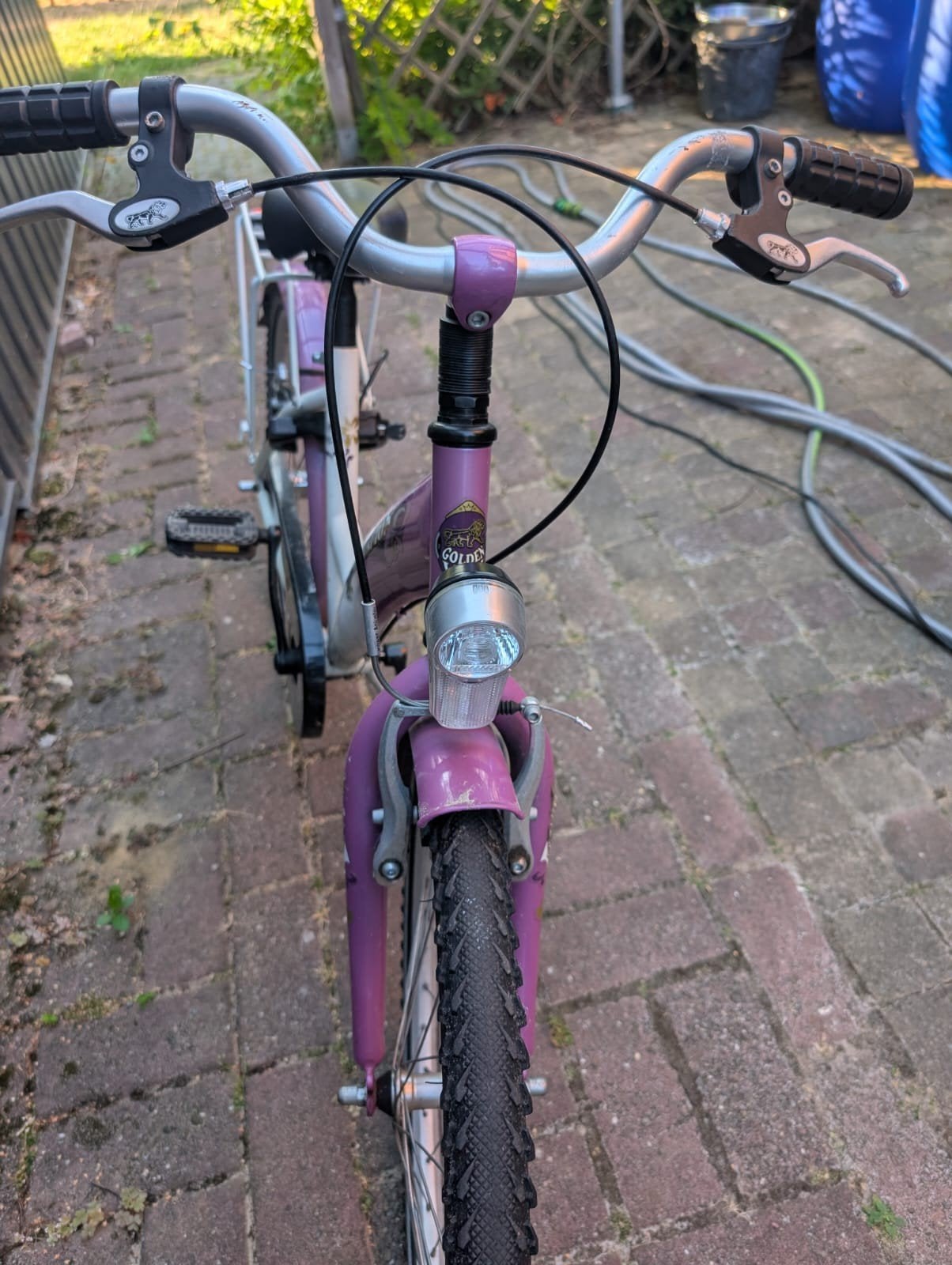 Paars-witte meisjesfiets Golden lion 22inch, Fietsen en Brommers, Fietsen | Oldtimers, Ophalen